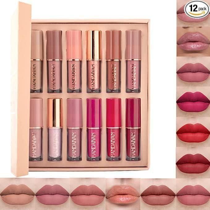 Velvet Matte Liquid Lipstick Set 12Pcs - UrbanZora.com