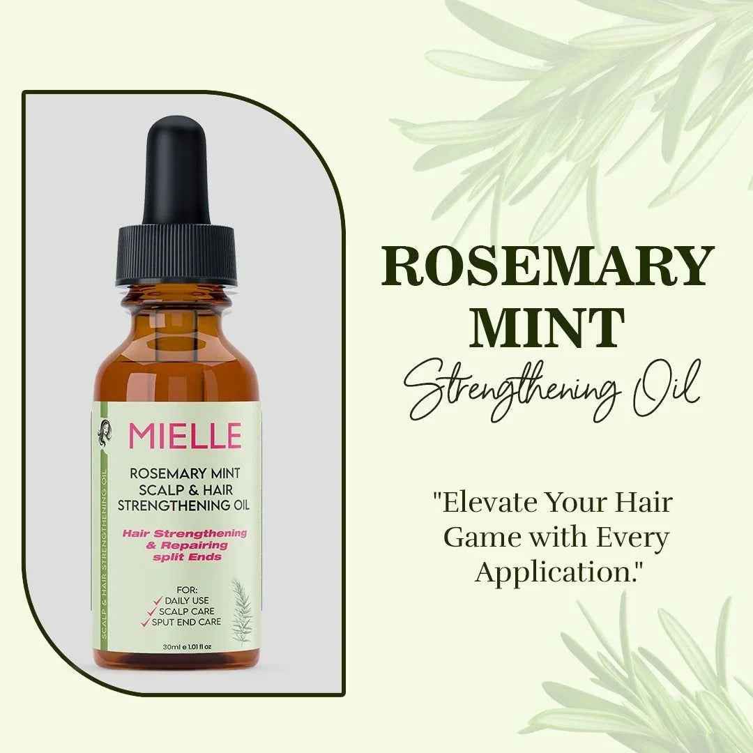 Rosemary Mint Scalp & Hair Strengthening Oil – 30ml-Pack of 2