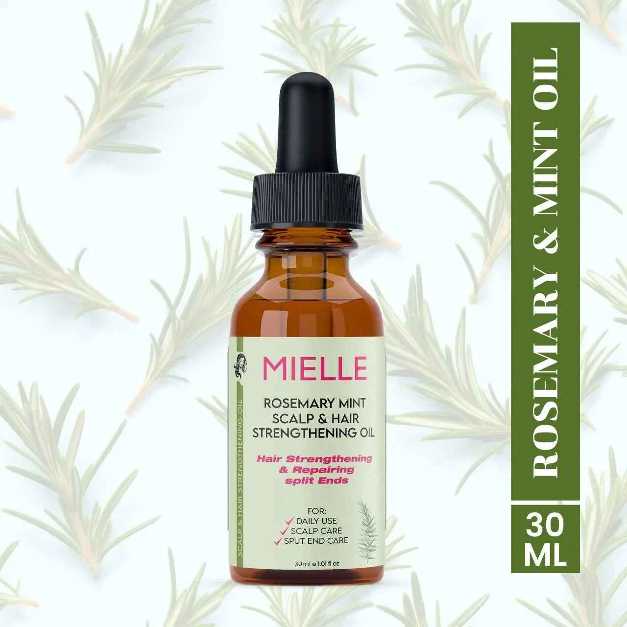 Rosemary Mint Scalp & Hair Strengthening Oil – 30ml-Pack of 2