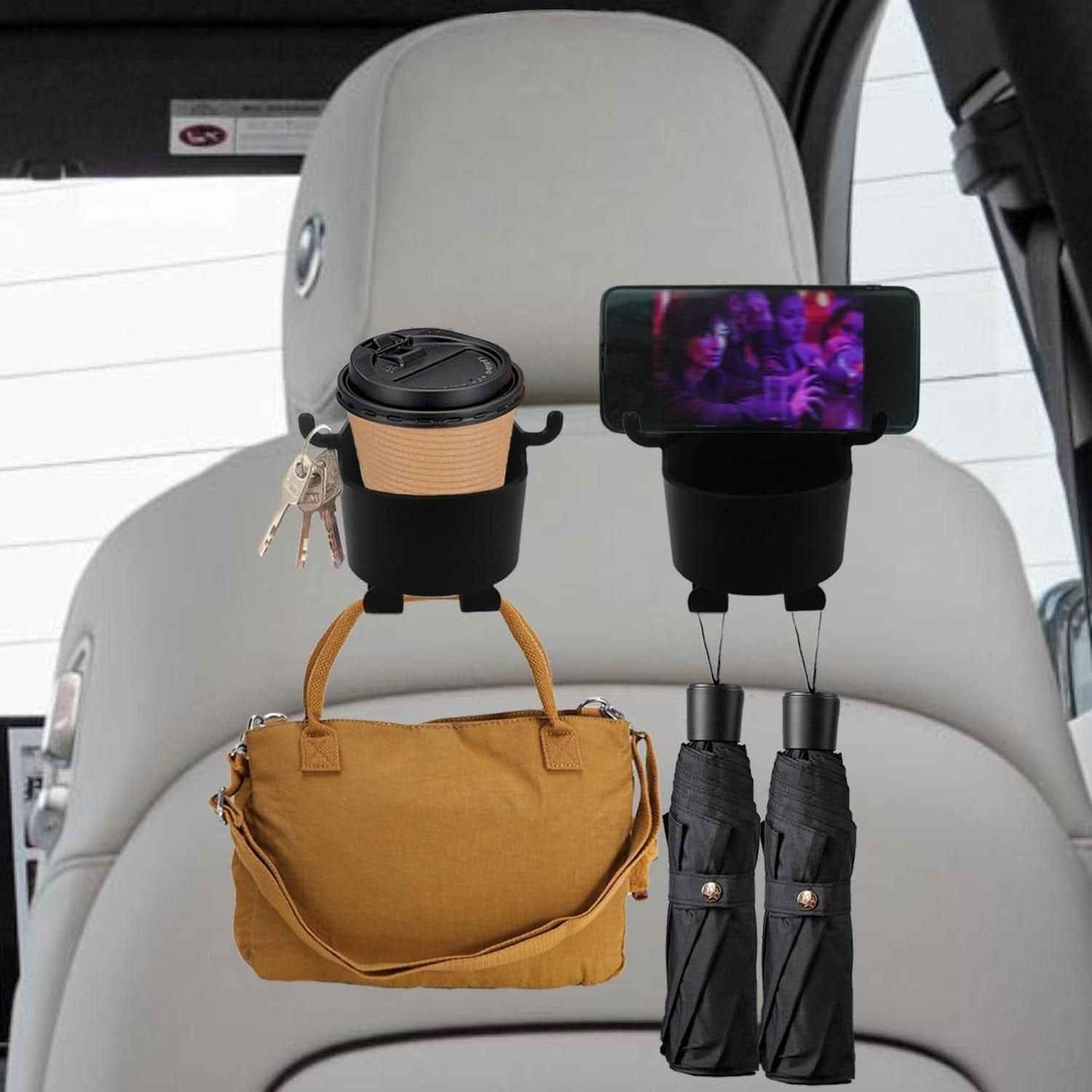 Multifunctional Hanging Storage Cup & Mobile Holder (Pack of 2)