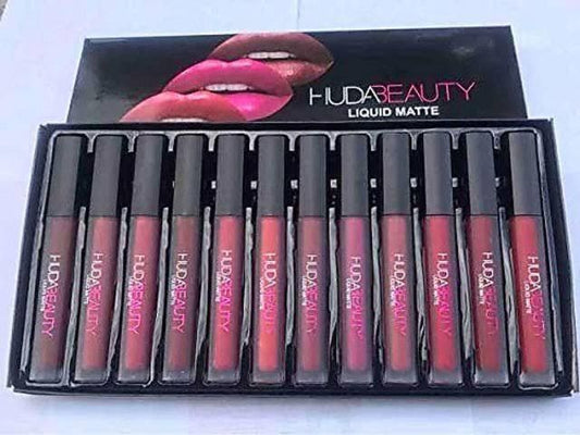 Huda Beauty matte Finishing Lipstick ( Pack of 12 ) - UrbanZora.com