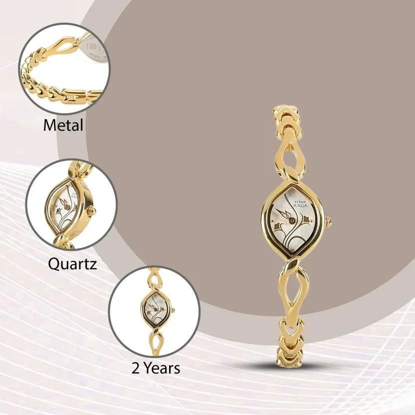 Titan Analog Silver Dial Women's Watch - UrbanZora.com