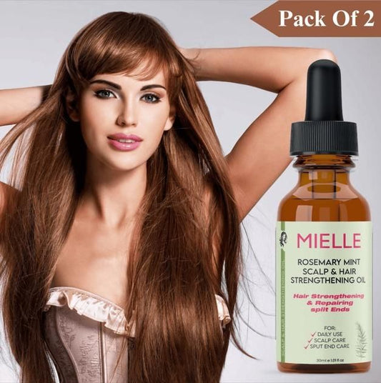 Rosemary Mint Scalp & Hair Strengthening Oil – 30ml-Pack of 2