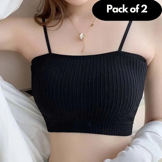 Seamless Silk Padded Bralette Bra Pack of 2 - UrbanZora.com
