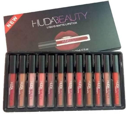 Huda Beauty matte Finishing Lipstick ( Pack of 12 ) - UrbanZora.com