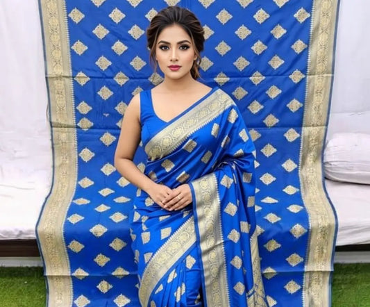 Delicate Cotton Silk Jacquard Work Saree
